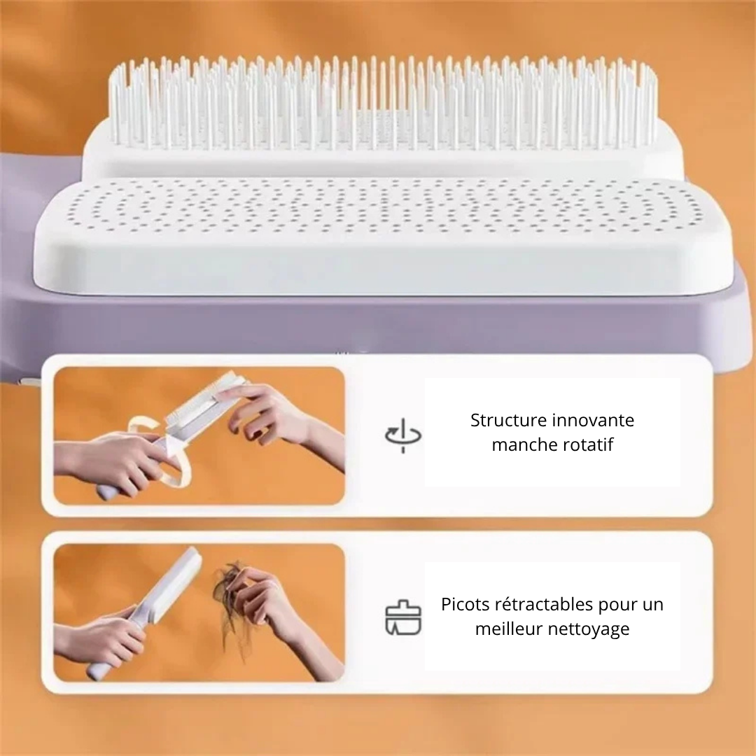 Brosse à cheveux autonettoyante - Capillia ™